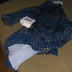 Blue and mustard Irma tunic